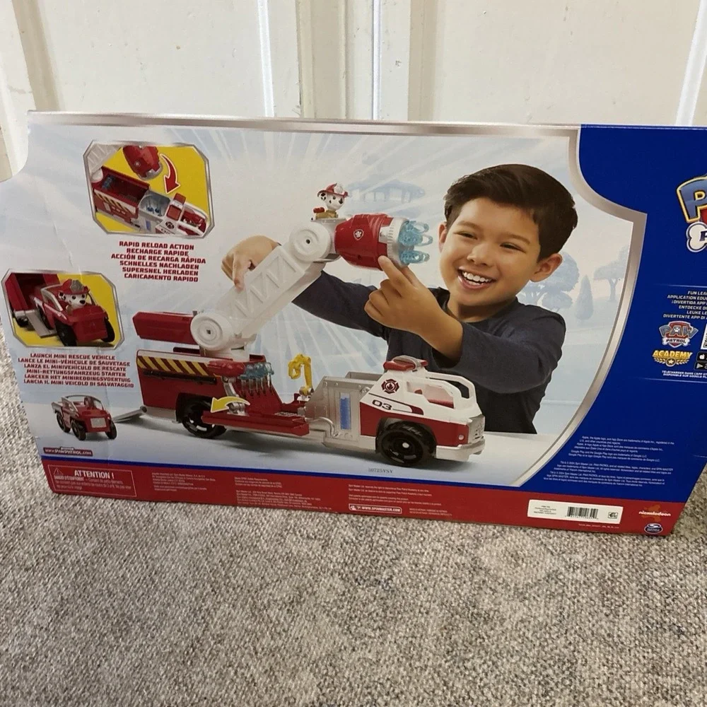 Paw Patrol Fire Rescue Rapid Reload Fire Truck Vehicle with Projectile Launcher